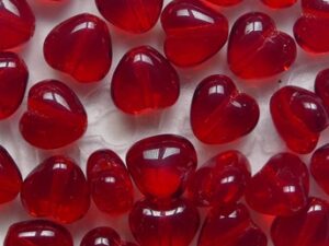 Siam Ruby Czech Glass Hartje