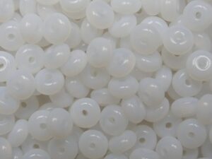 White Alabaster Rondelle 4×2 mm
