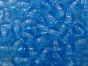 04-R-60020 Aquamarine Druk Round Glass Beads 4 mm
