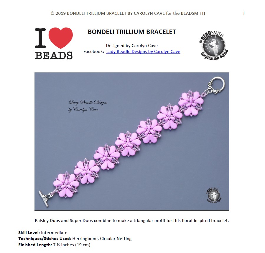 P Bondeli Trillium Bracelet by Carolyn Cave