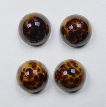 CAB-12-RO-TCS Topaz Chocolate Spotted Glass Round Cabochon 12 mm CAB-12-RO-TCS Topaz Chocolate Spotted Glass Round Cabochon 12 mm