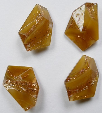 CAB-18x13-HE-TOOP-BR Topaz Opal Bronze Striped Doublette Hexagon Cabochon CAB-18x13-HE-TOOP-BR Topaz Opal Bronze Striped Doublette Hexagon Cabochon