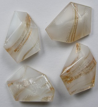 CAB-18x13-HE-WHOP-BR White Opal Bronze Striped Doublette Hexagon Cabochon CAB-18x13-HE-WHOP-BR White Opal Bronze Striped Doublette Hexagon Cabochon