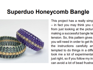 HC Superduo Honeycomb Bangle by Katie Dean