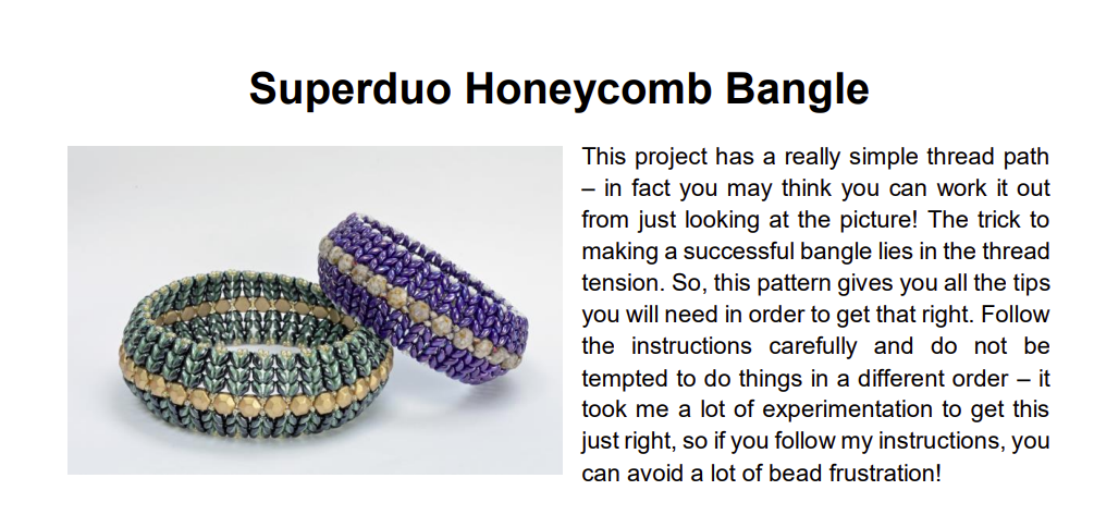 Duets superduo honeycomb bangle HC Superduo Honeycomb Bangle by Katie Dean