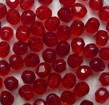 FP1-04-90070-90090 Mixed Dark en Light Siam Ruby Czech Glass Facet Firepolish 4mm