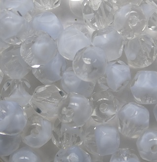 FP1-06-36008 Crystal Light Blue Czech Glass Facet Firepolish 6 mm