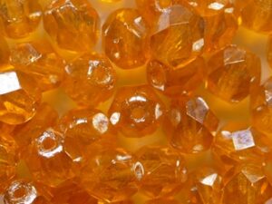 FP1-06-90000L Sun Luster Czech Glass Facet Firepolish 6 mm