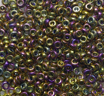 M-SPR-2-0188 Metallic Purple Gold Iris Miyuki Spacer beads 2,2×1 mm M-SPR-2-0188 Metallic Purple Gold Iris Miyuki Spacer beads