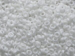 M-SPR-2-0402FR Matte Opaque White AB Miyuki Spacer beads