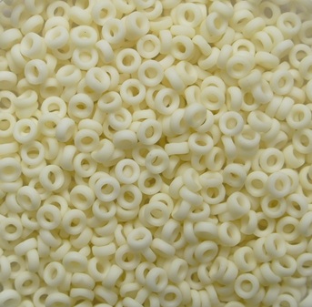M-SPR-2-2021 Matted Opaque Cream Miyuki Spacer beads 2,2×1 mm