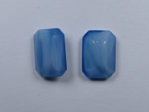 OC-14-10-PBO Pearly Blue Opal Czech Glass Octagon 14x10 mm