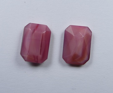 OC-14-10-PRO Pearly Rosanine Opal Czech Glass Octagon 14×10 mm