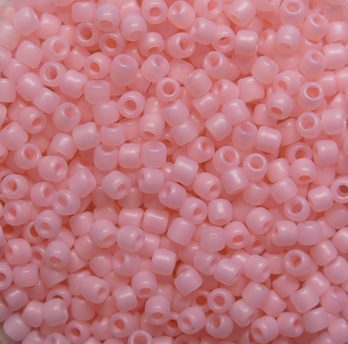 TR-11-0145F Ceylon Frosted Innocent Pink Toho Rounds 11-0 color 145F TR-11-0145F Ceylon Frosted Innocent Pink