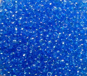 TR-11-0163B Transparent Rainbow Dark Aquamarine Toho Rounds 11-0 color 163B TR-11-0163B Transparent Rainbow Dark Aquamarine