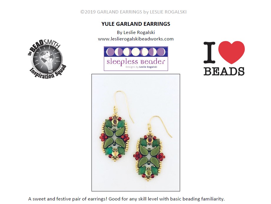 yule garland earrings G Yule Garland Earrings by Leslie Rogalski