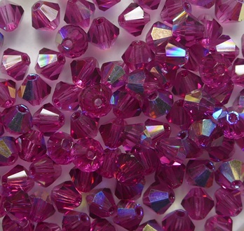 04-MC-70350-28701 Fuchsia AB bicones 4 mm