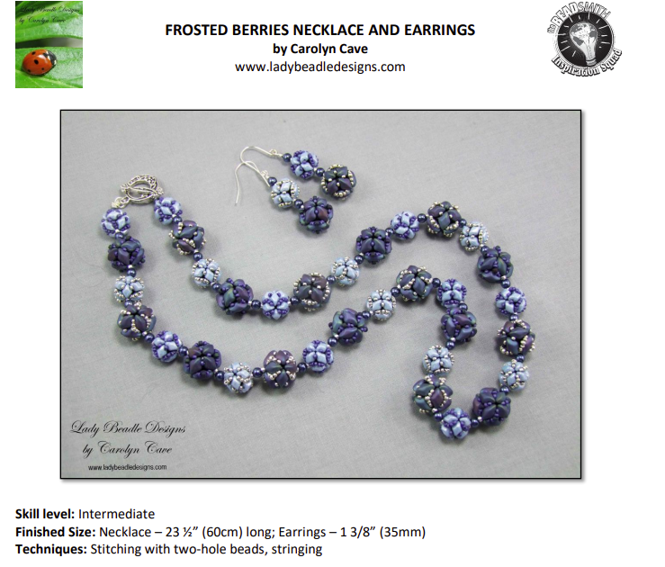 D Frosted Berries Necklace and Earrings by Carolyn Cave